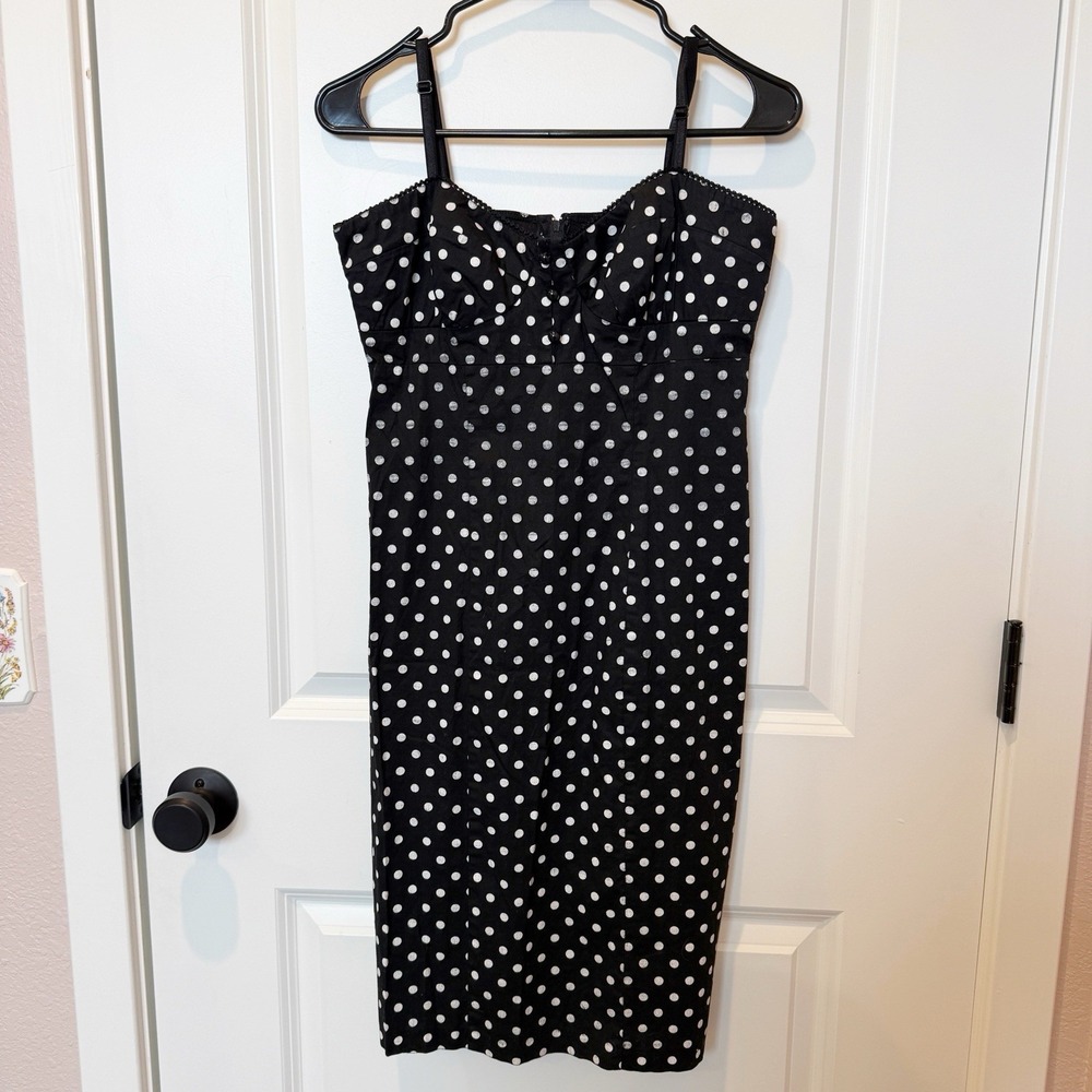 Vintage City Triangles Y2K Babydoll Polka Dot Dress 9/10 Revival Rockabilly‎